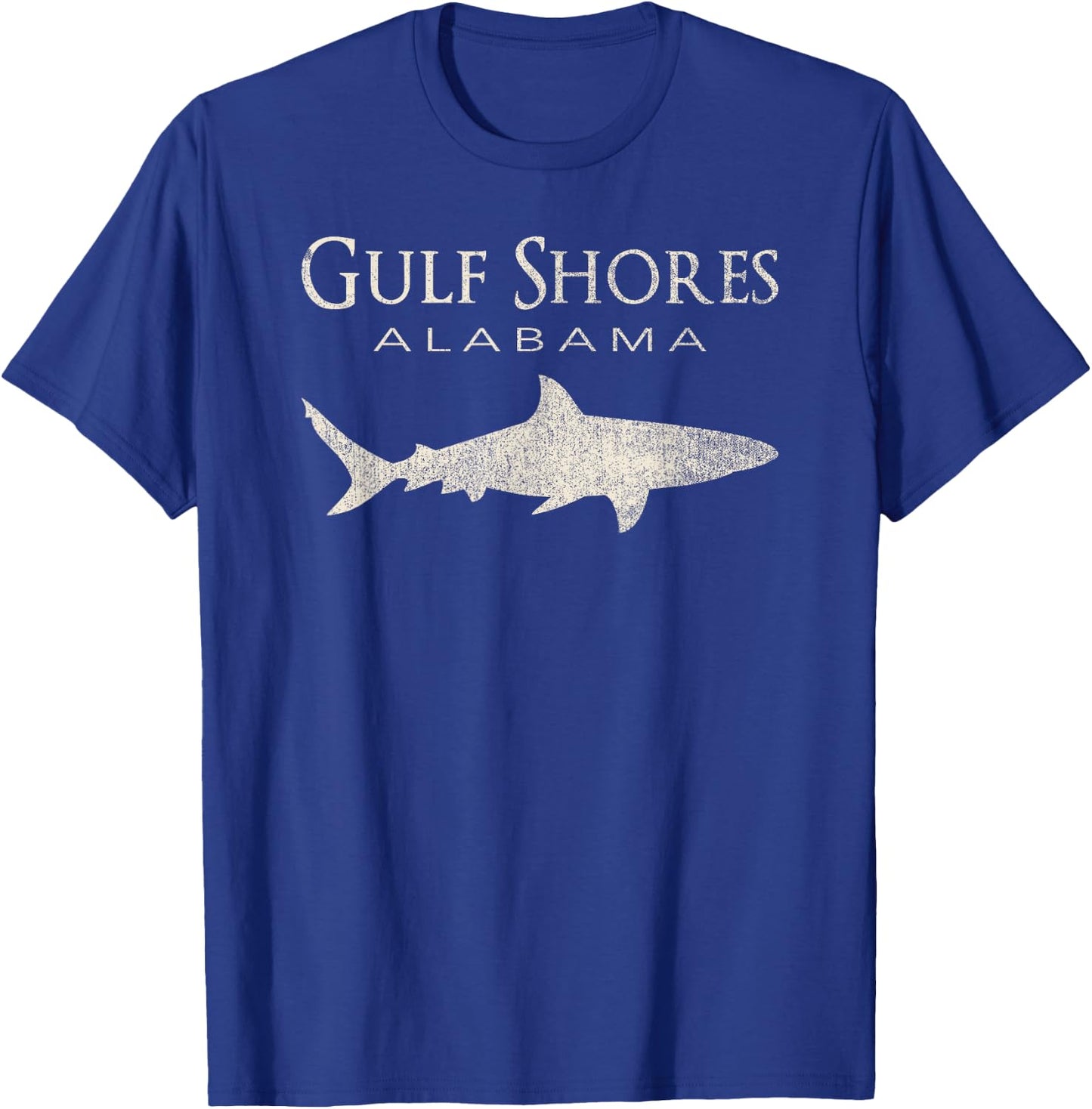 Retro Gulf Shores AL Shark T-Shirt - T-Shirt | Royal