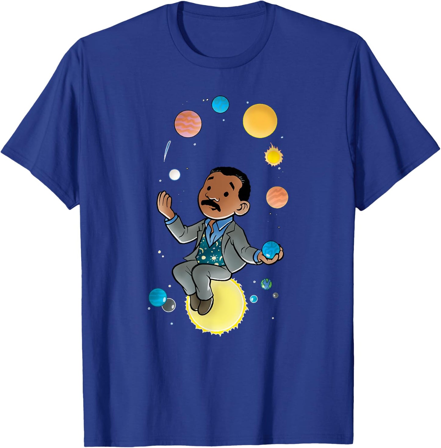 Neil deGrasse Tyson Solar System T-Shirt - T-Shirt | Royal