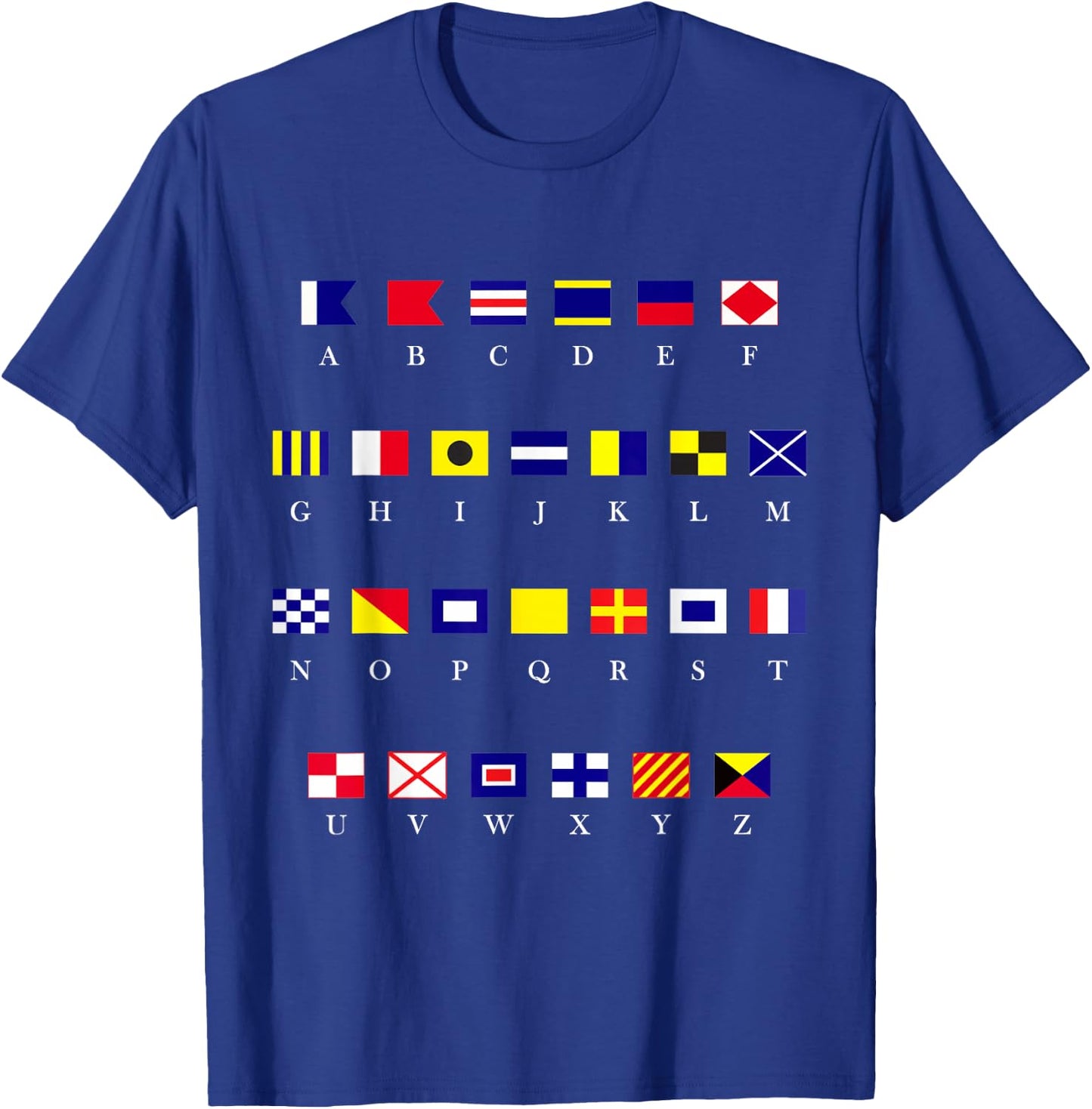 Nautical signal flag alphabet T-Shirt - T-Shirt | Royal