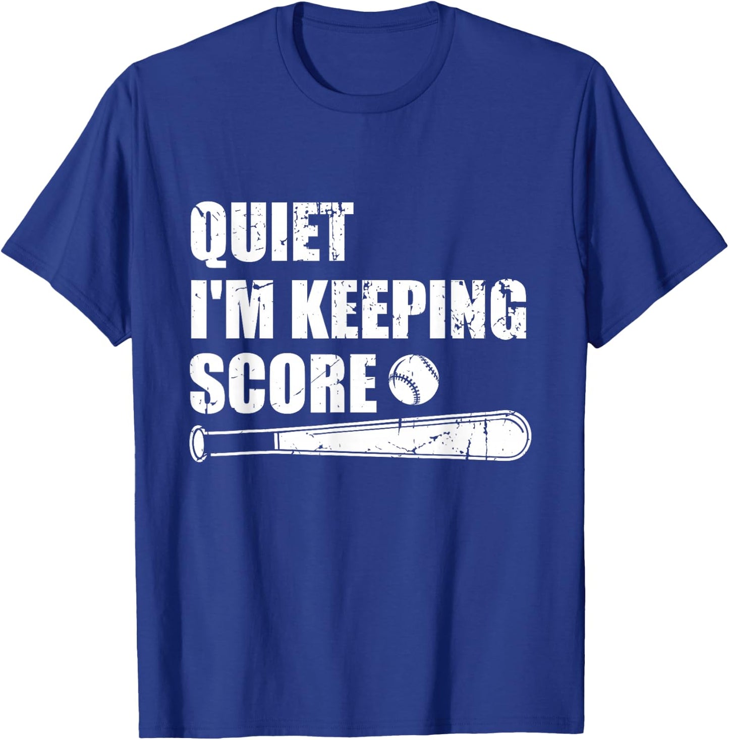 Quiet I'm Keeping Score Keeper Softball Player T-Shirt - T-Shirt | Royal