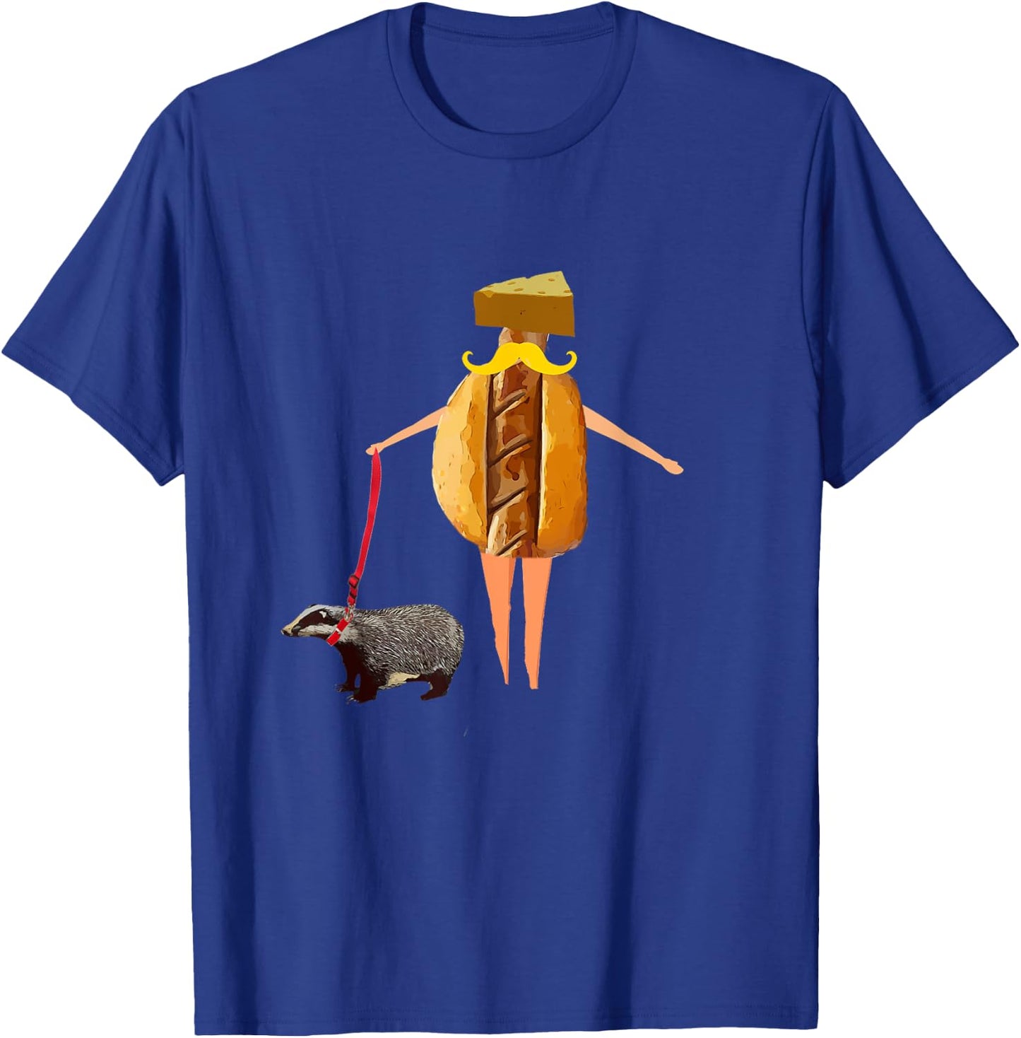 Wisconsin Fan, Brat, Cheese, Badger Pet Funny Shirt T-Shirt - T-Shirt | Royal
