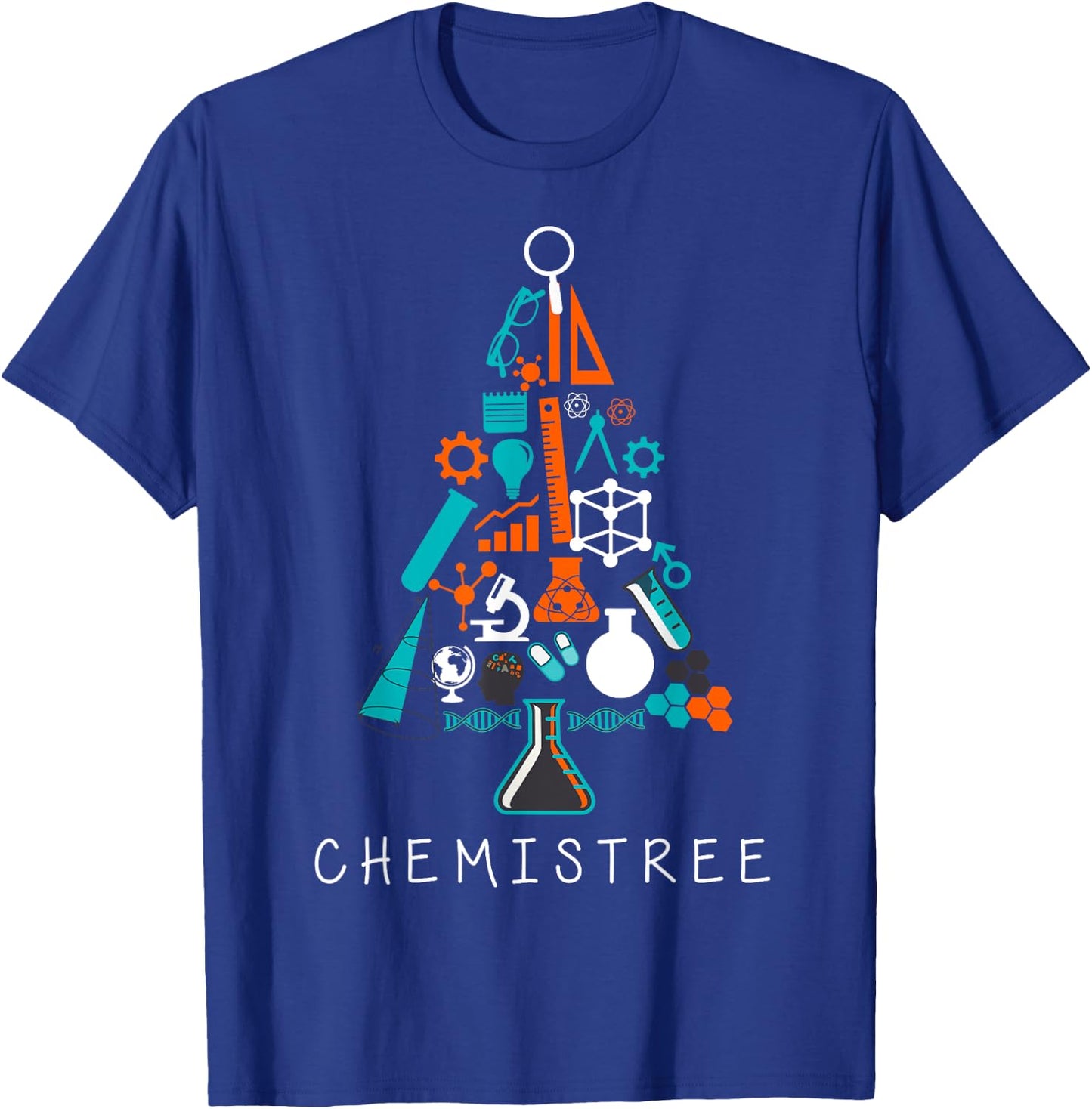 Oh Chemistree Funny Science Christmas Tree Labratory Costume T-Shirt - T-Shirt | Royal