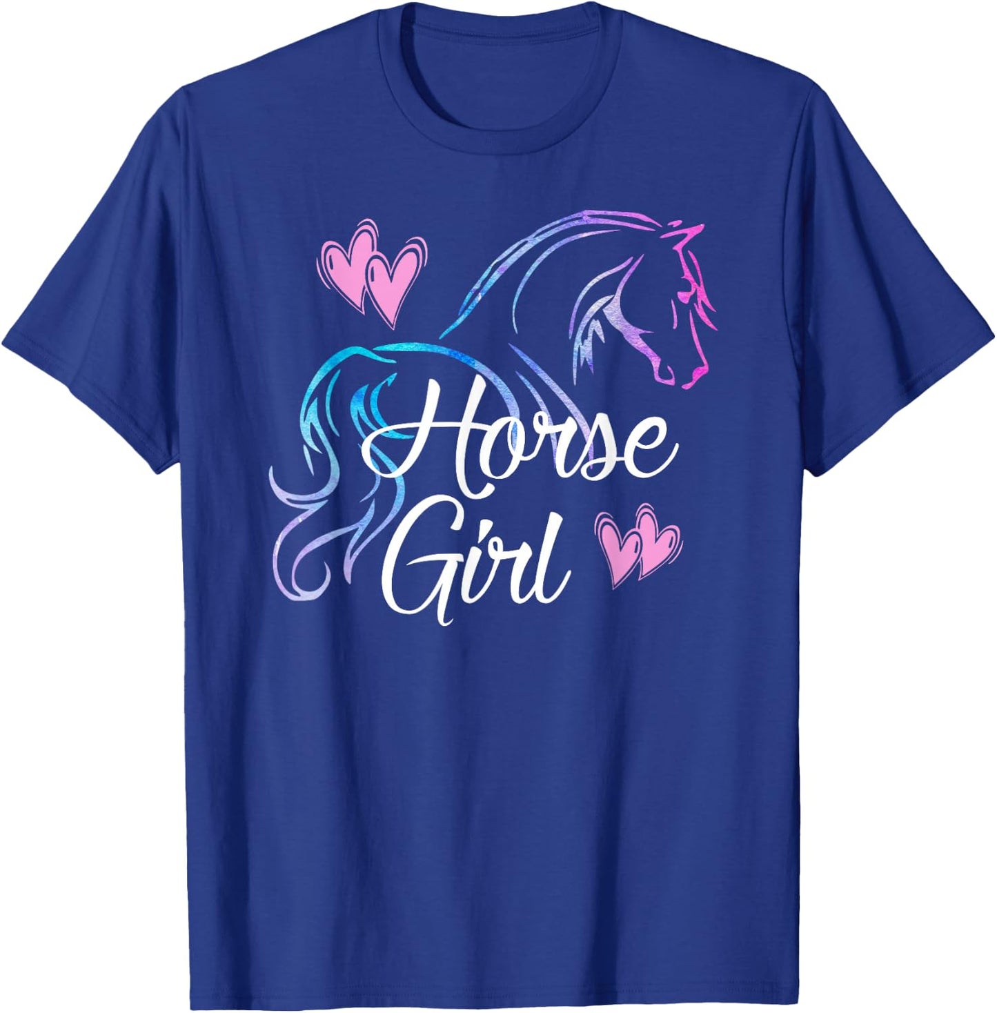 HORSE GIRL Love Horses Riding Rider Kids Women Gift T-Shirt - T-Shirt | Royal