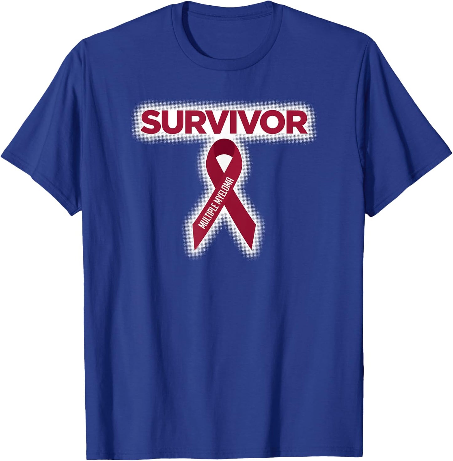 Multiple Myeloma Survivor with Awareness Ribbon T-Shirt - T-Shirt | Royal