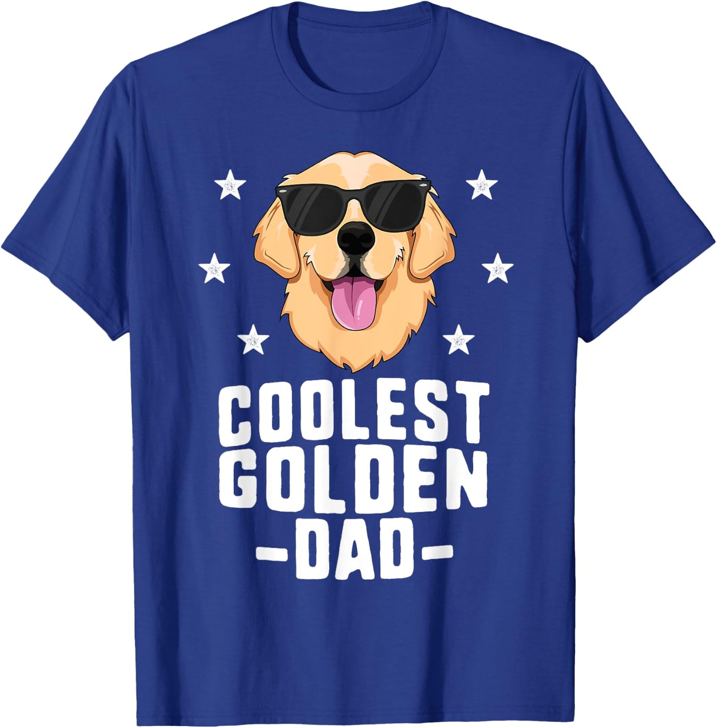 Coolest Golden Dad Retriever New Dog Owner T-Shirt - T-Shirt | Royal