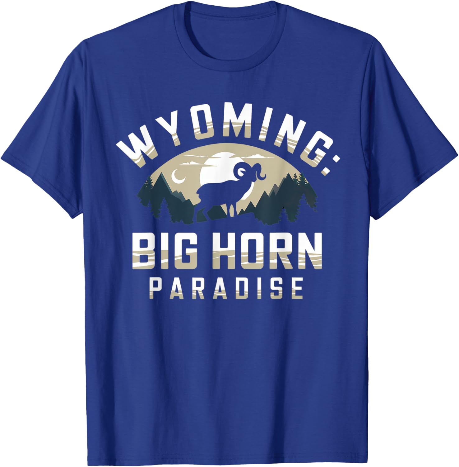 Big Horn Sheep – Iconic Western Wildlife Design T-Shirt - T-Shirt | Royal