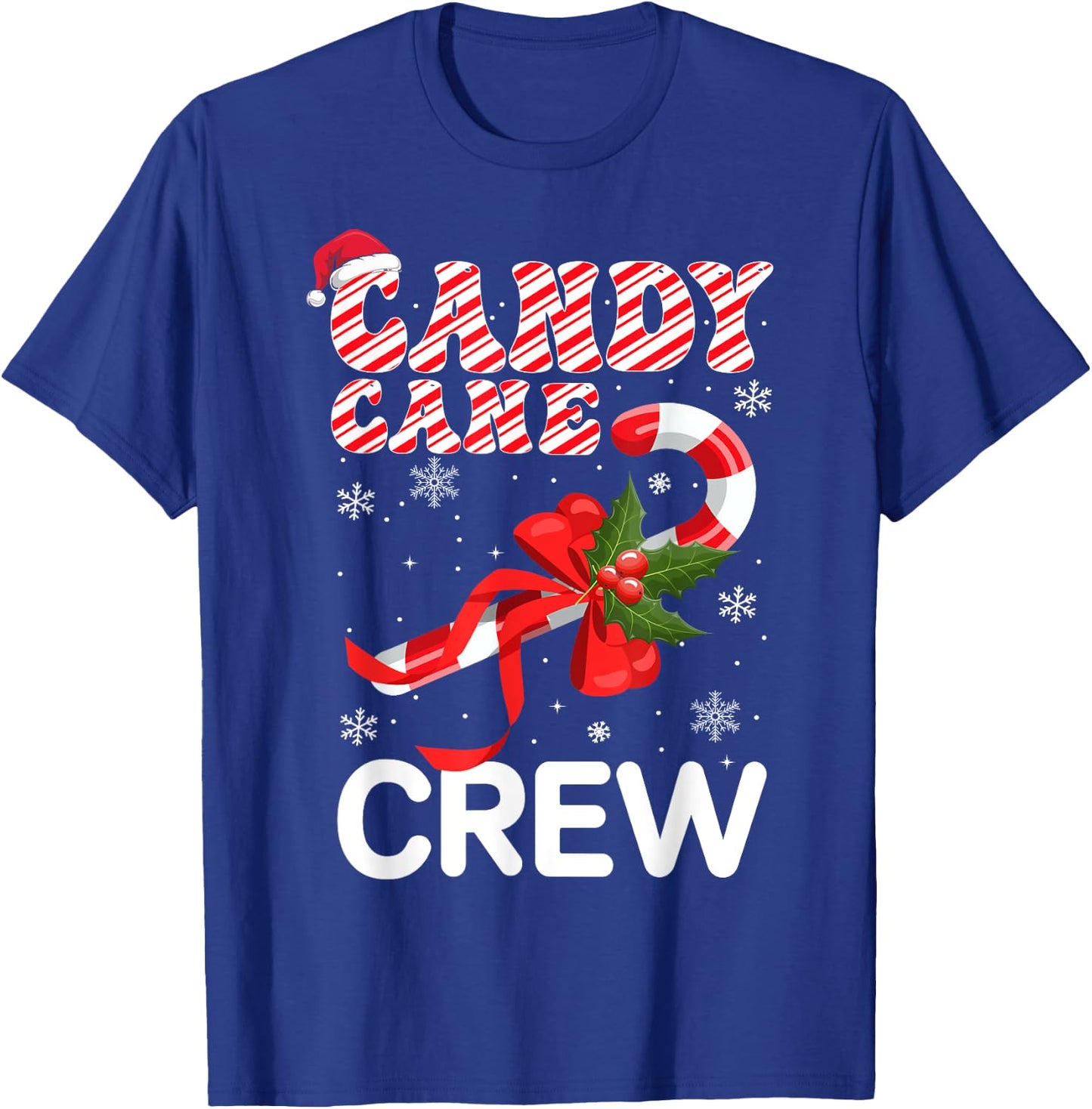 Candy Cane Crew Funny Christmas Candy T-Shirt - T-Shirt | Royal
