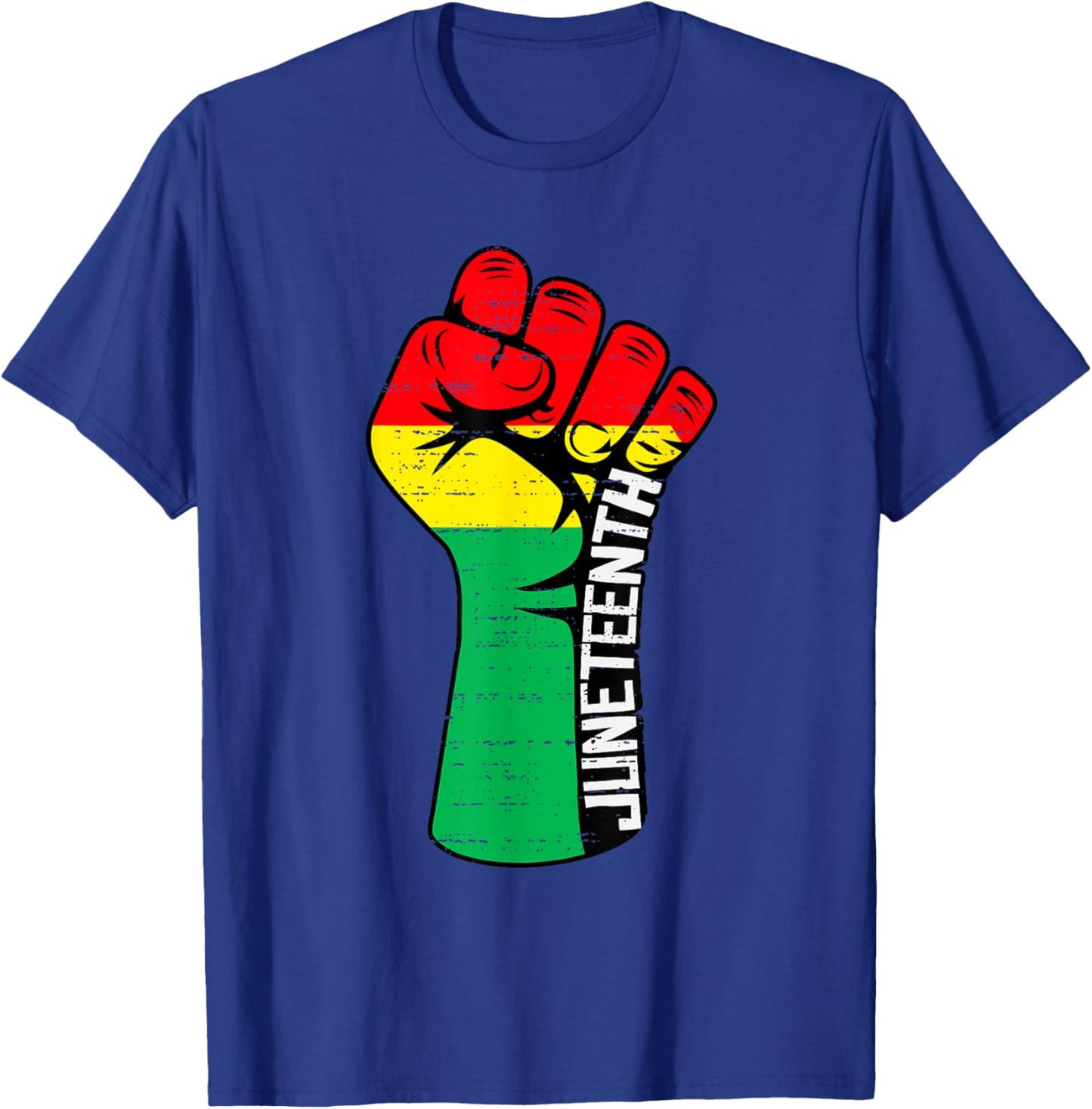 Power Fist Juneteenth 1865 Freedom African June 19th T-Shirt - T-Shirt | Royal