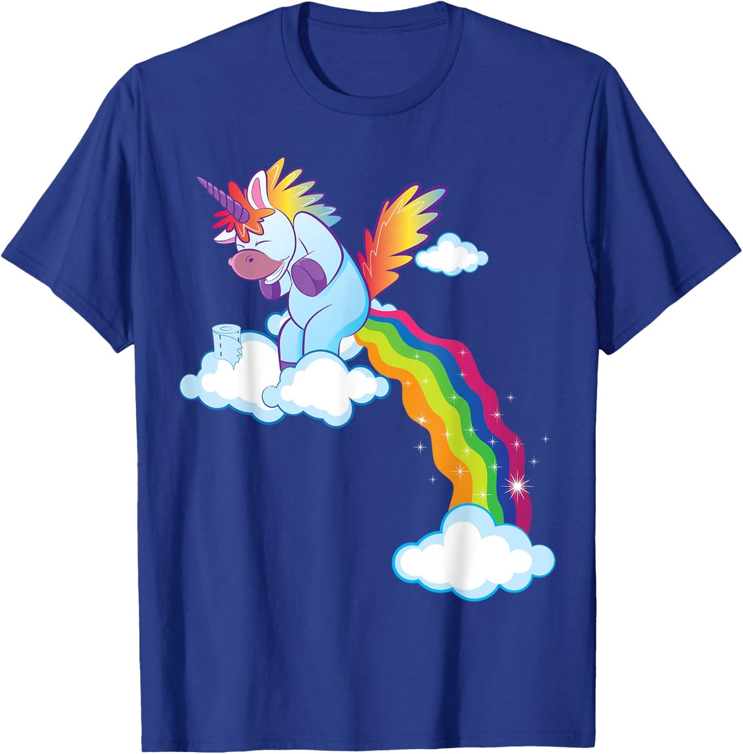 Unicorn Lover Gift Funny Rainbow Pooping Unicorn T-Shirt - T-Shirt | Royal