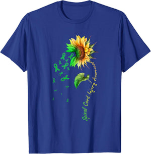 Spinal Cord Injury Awareness Sunflower Shirt T-Shirt - T-Shirt | Royal