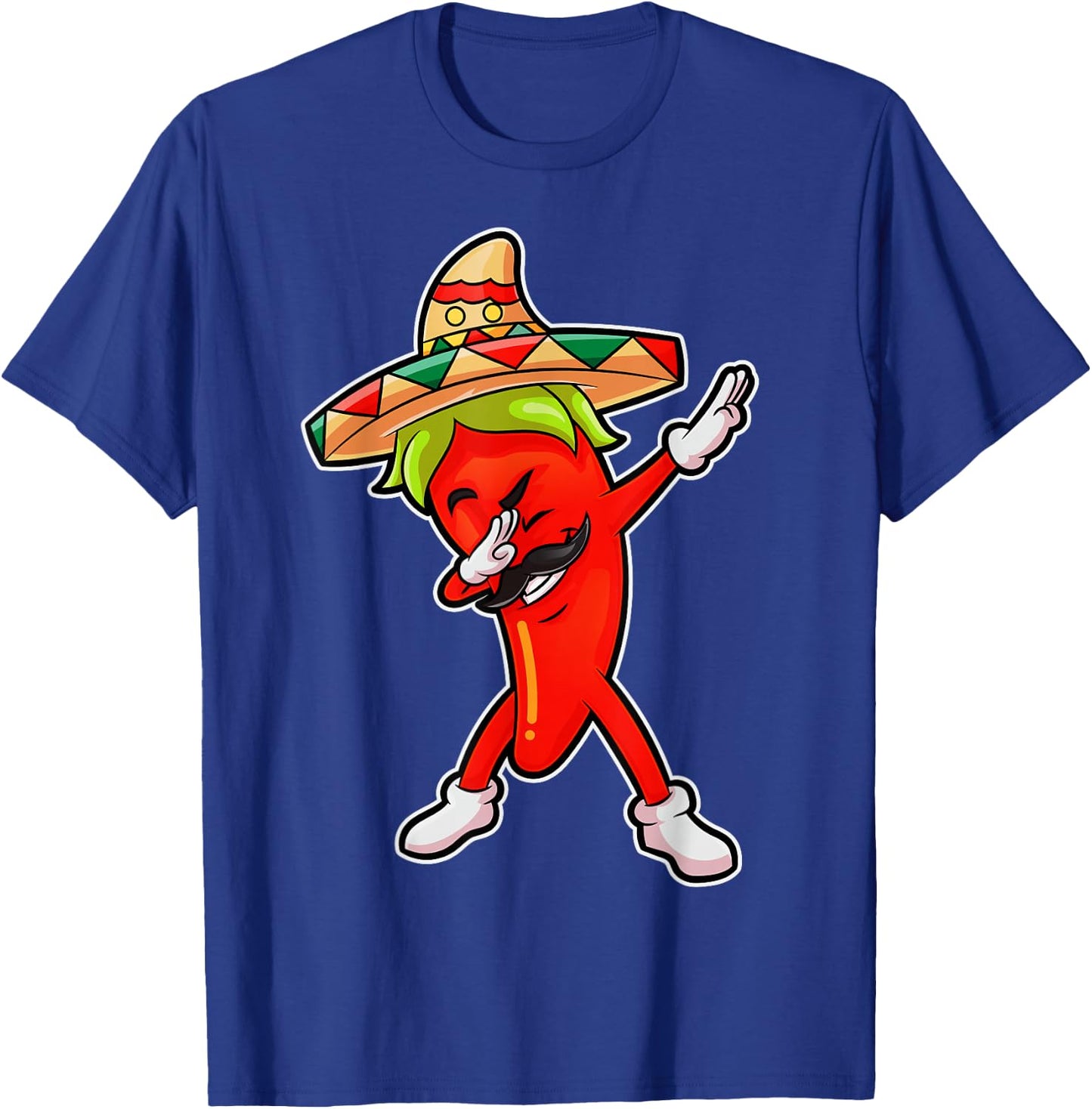 Chili Dabbing Pepper Mexican Hot Jalapeno Dab Mexico Funny T-Shirt - T-Shirt | Royal