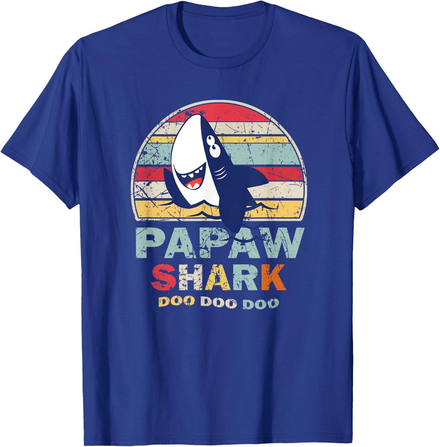 Vintage Papaw Shark Shirt Fathers Day Gift Women T-Shirt - T-Shirt | Royal
