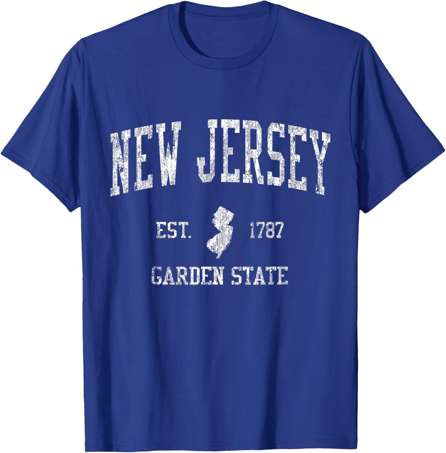 New Jersey Vintage Sports Design NJ T-Shirt - T-Shirt | Royal