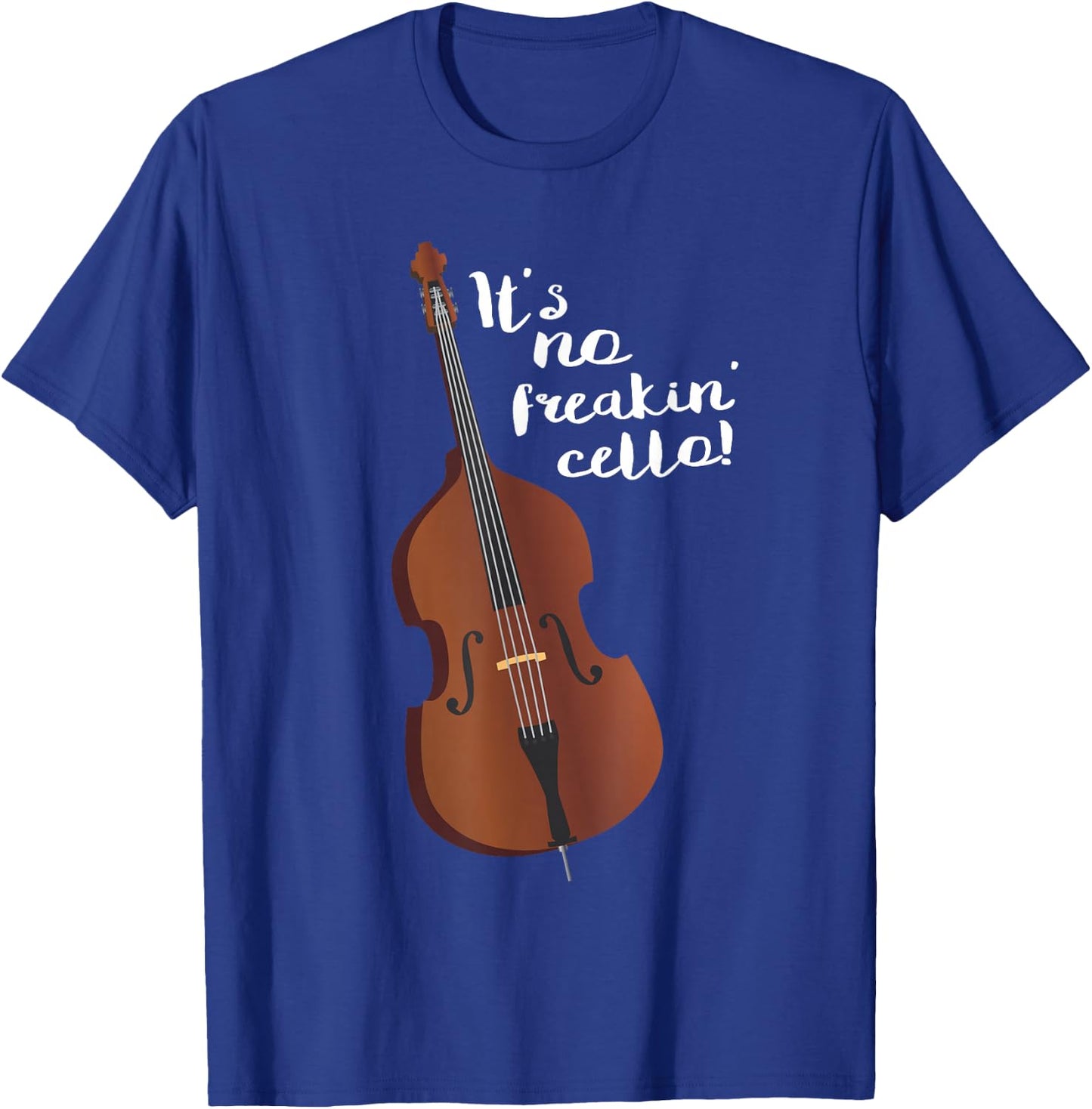 Funny Double Bass Player Musician Upright Bass Joke Bassist T-Shirt - T-Shirt | Royal