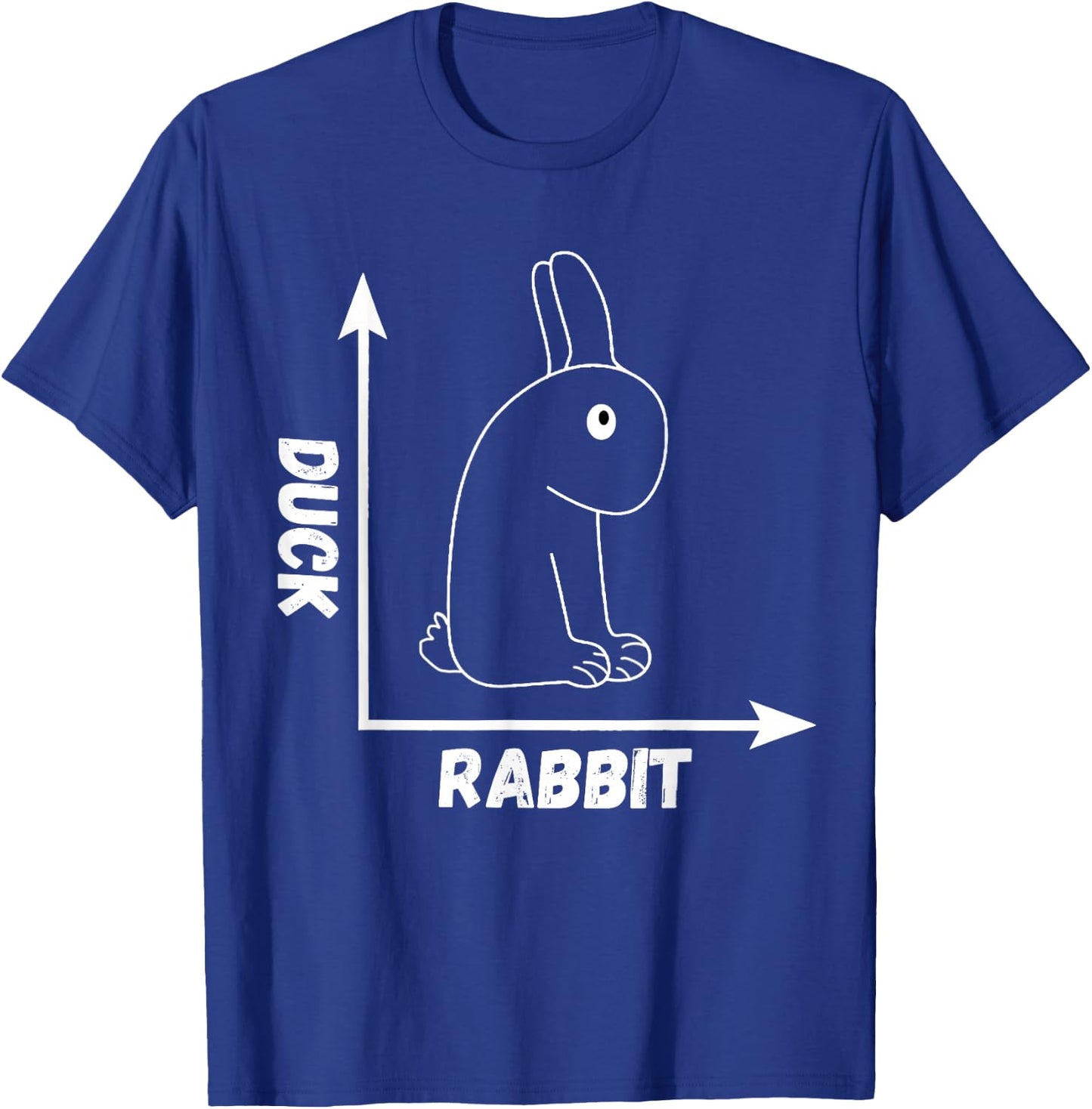 Crazy Optical Illusion Rabbit Duck Perspective Wittgenstein T-Shirt - T-Shirt | Royal