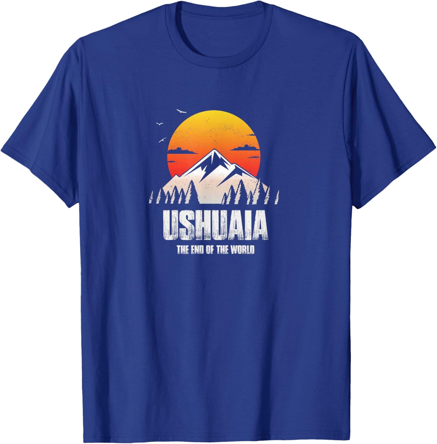 Ushuaia Men's Retro Ushuaia-themed , Black, Small T-Shirt - T-Shirt | Royal