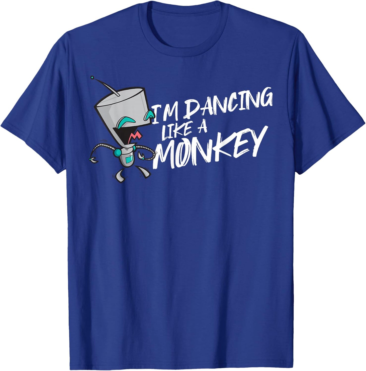 Invader Zim Gir I'm Dancing Like A Monkey Portrait T-Shirt - T-Shirt | Royal