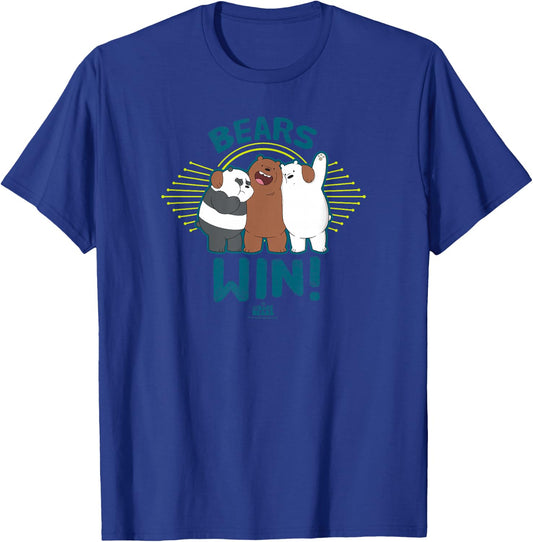 We Bare Bears Bears Win T-Shirt - T-Shirt | Royal