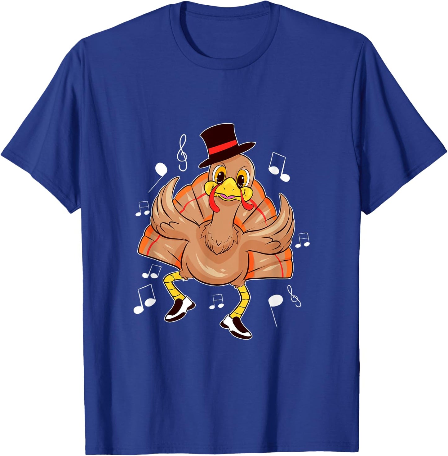 Tap Dancing Turkey Thanksgiving Step Dancer T-Shirt - T-Shirt | Royal