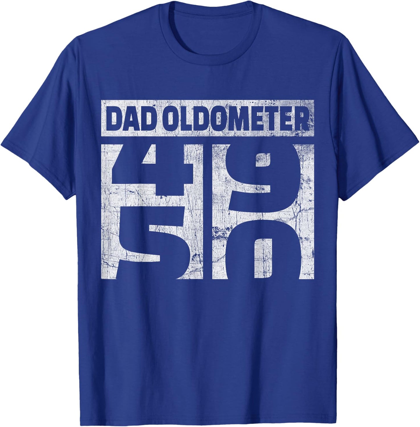 Oldometer 49-50 Funny 50th Birthday Odometer Gift Dad T-Shirt - T-Shirt | Royal