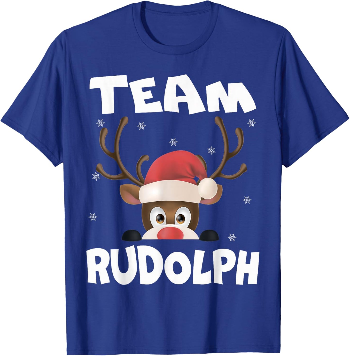 Team Rudolph Funny Xmas Reindeer Deer Lover Gift Design T-Shirt - T-Shirt | Royal