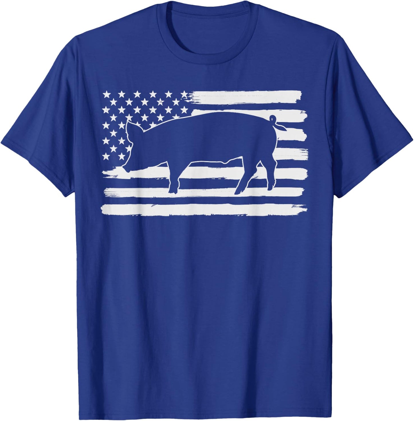 Pigs 4th Of July USA Flag US America T-Shirt - T-Shirt | Royal