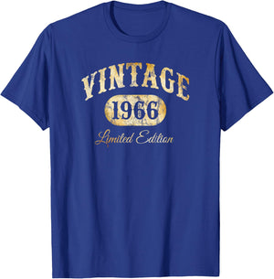 Vintage Born In 1966 Limited Edition 59th Birthday T-Shirt - T-Shirt | Royal