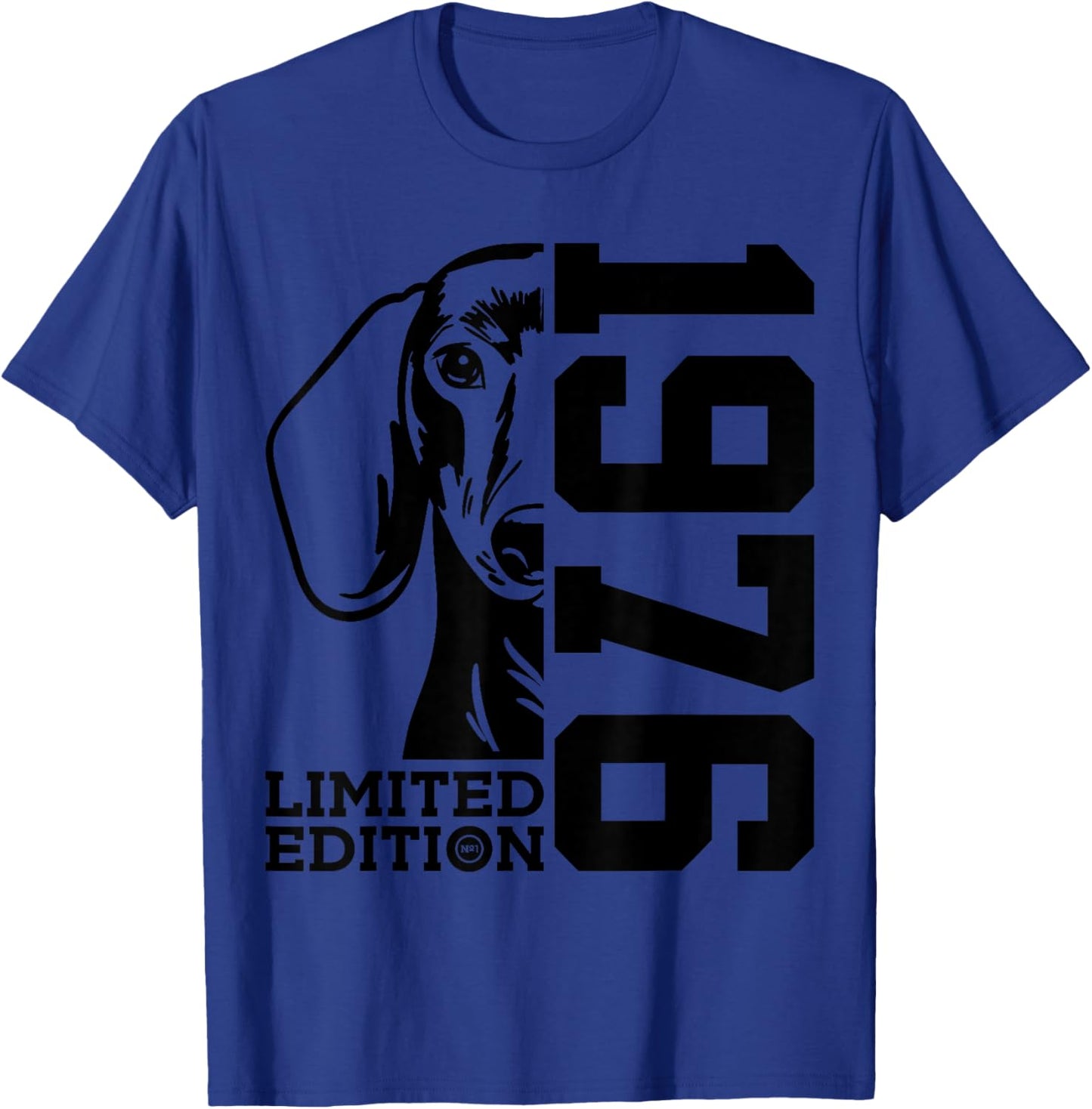 50th Birthday Dachshund Limited Edition 1976 T-Shirt - T-Shirt | Royal