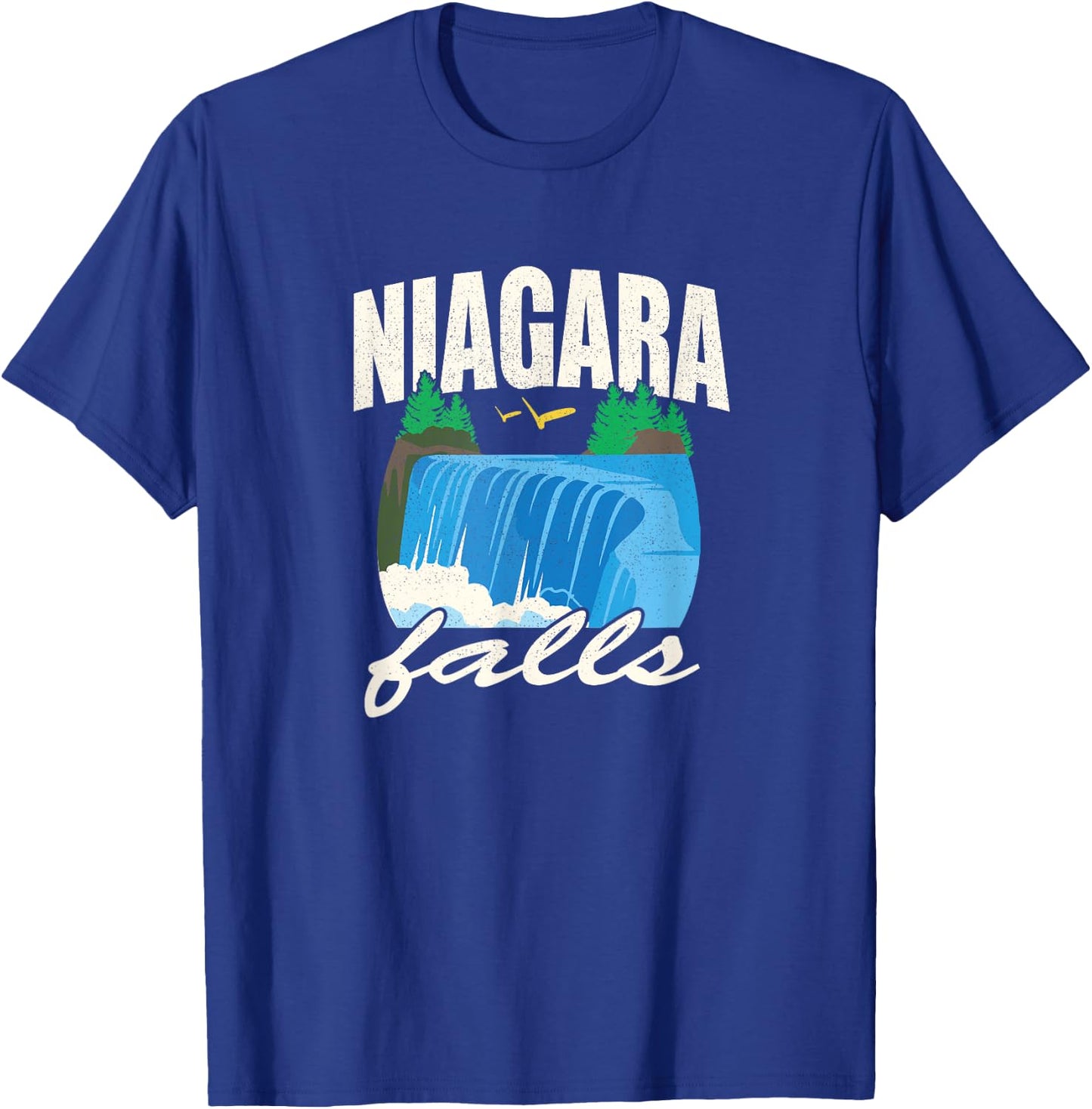 Vintage Niagara Niagra Falls National Park New York T Shirt T-Shirt - T-Shirt | Royal