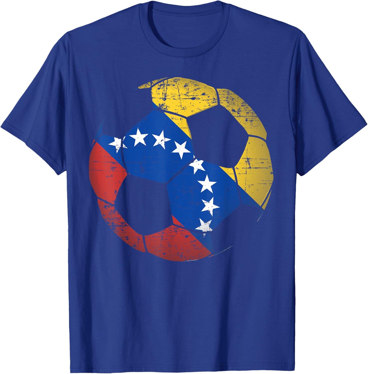 Venezuela Soccer Ball Flag - Venezuelan Football Soccer T-Shirt - T-Shirt | Royal