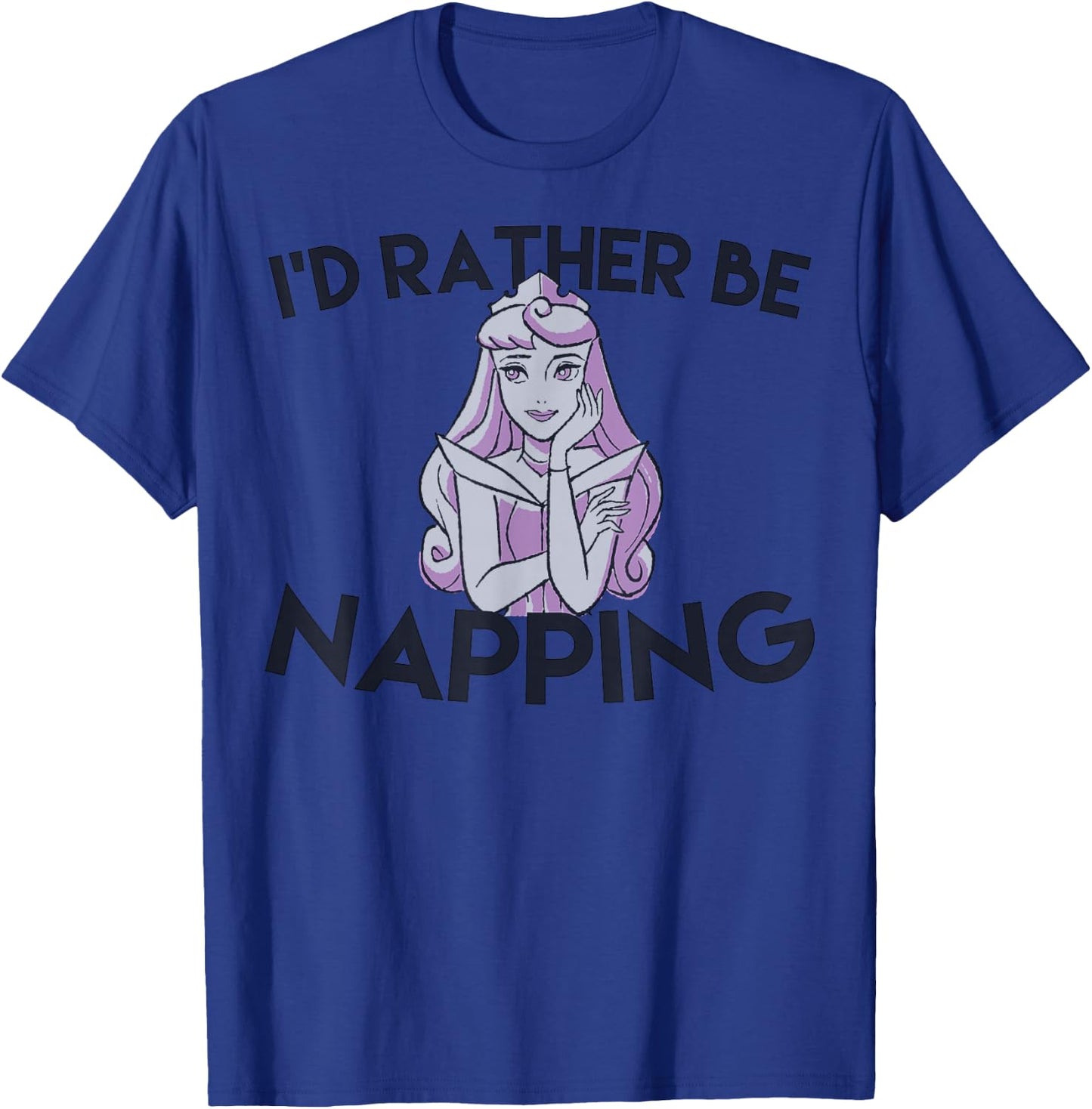 Disney Sleeping Beauty Aurora I'd Rather Be Napping Logo T-Shirt - T-Shirt | Royal