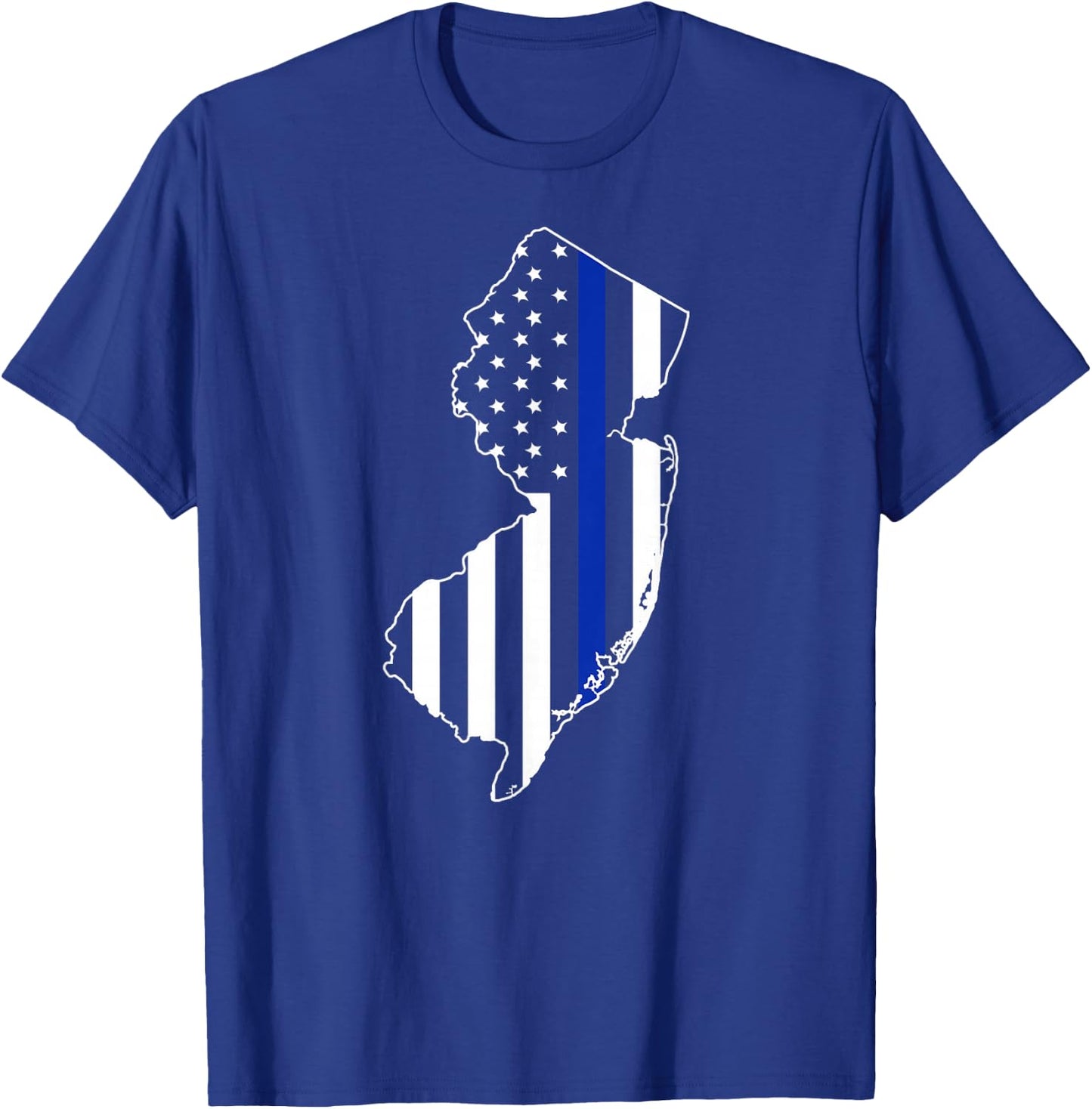 New Jersey Thin Blue Line NJ State Police Shirt T-Shirt - T-Shirt | Royal