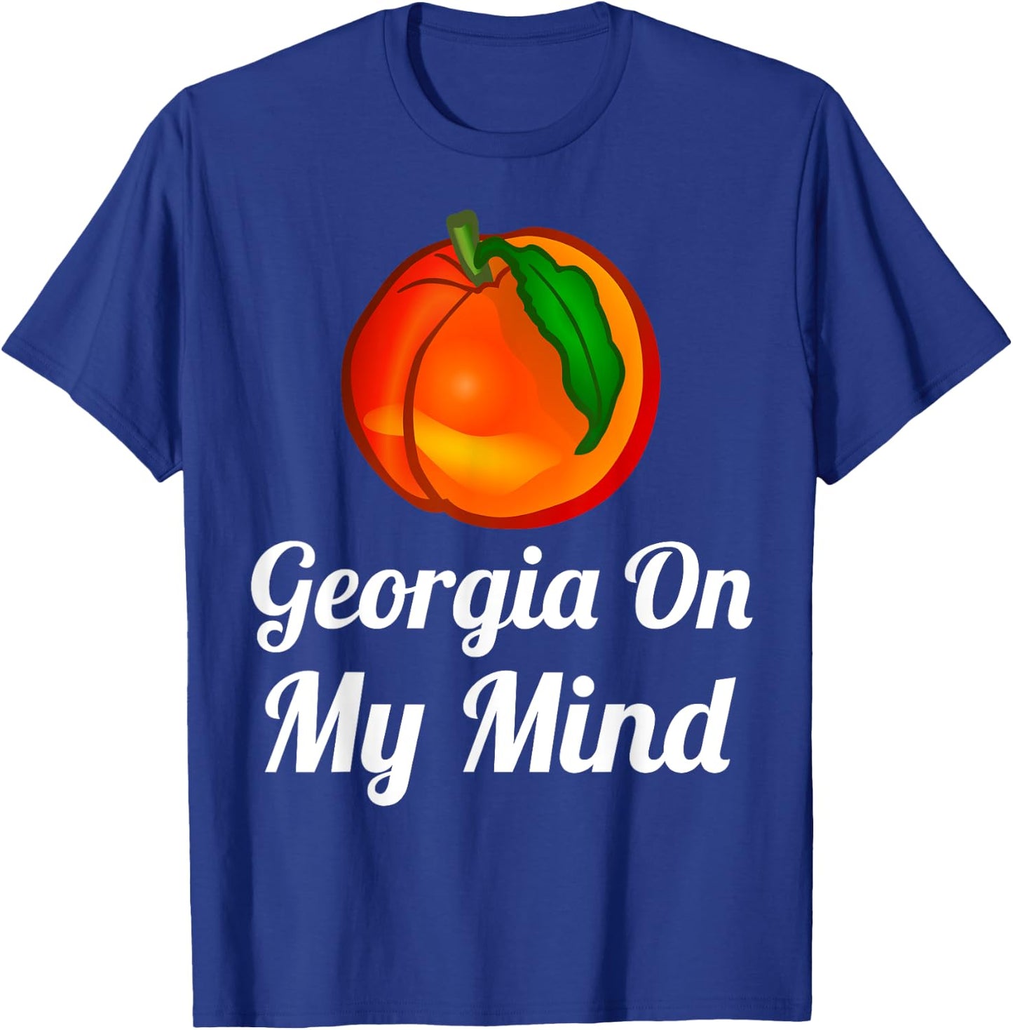 Georgia On My Mind White Print T-Shirt - T-Shirt | Royal