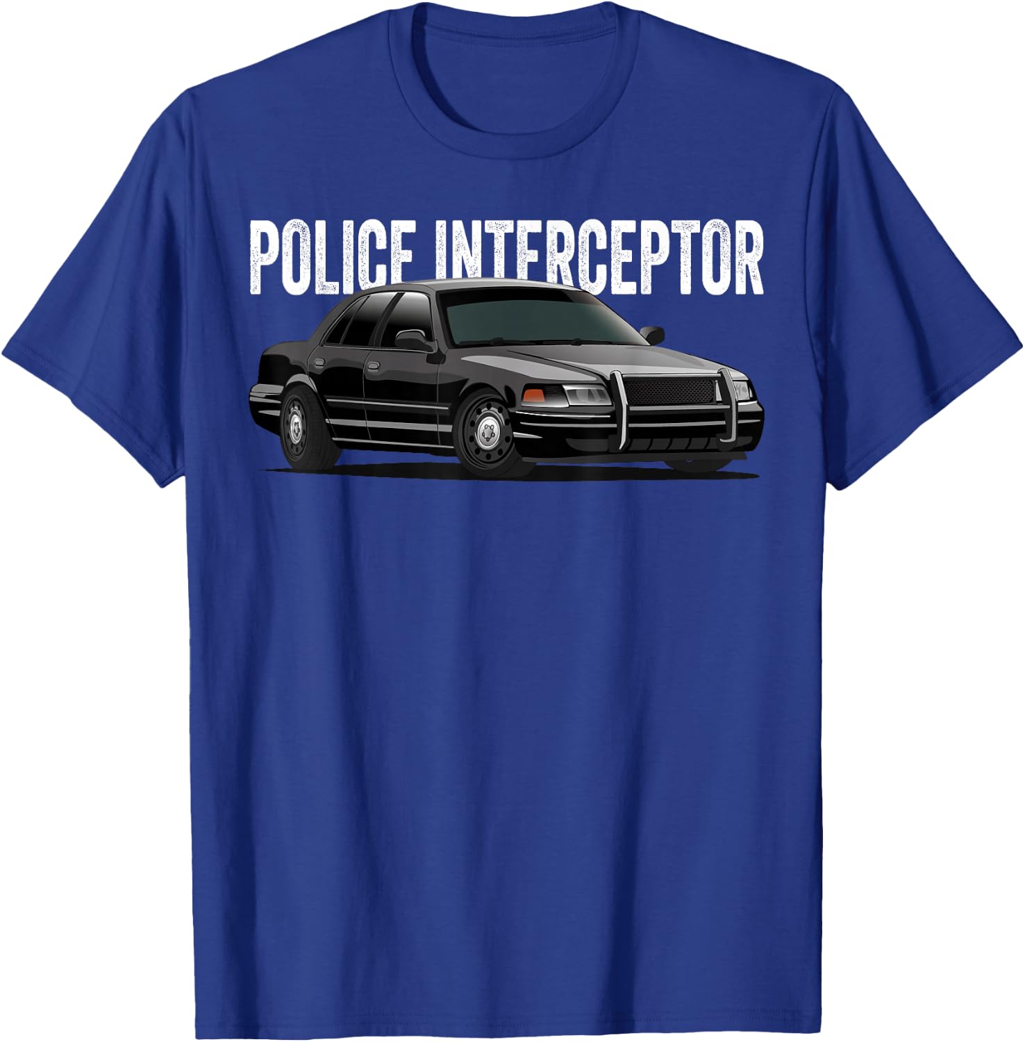 Police Interceptor Crown Vic Patrol car T-Shirt - T-Shirt | Royal