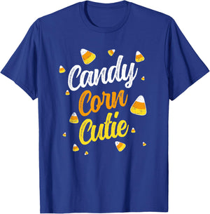 Candy Corn Cutie Halloween Cute Party T-Shirt - T-Shirt | Royal