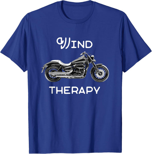 Wind therapy - motorcycle T-Shirt - T-Shirt | Royal
