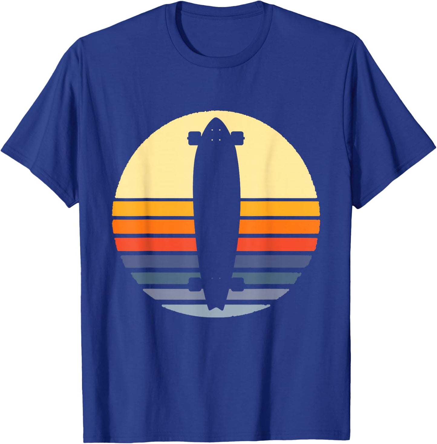 Retro Longboard Gift Longboarding Lovers And Longboarder T-Shirt - T-Shirt | Royal