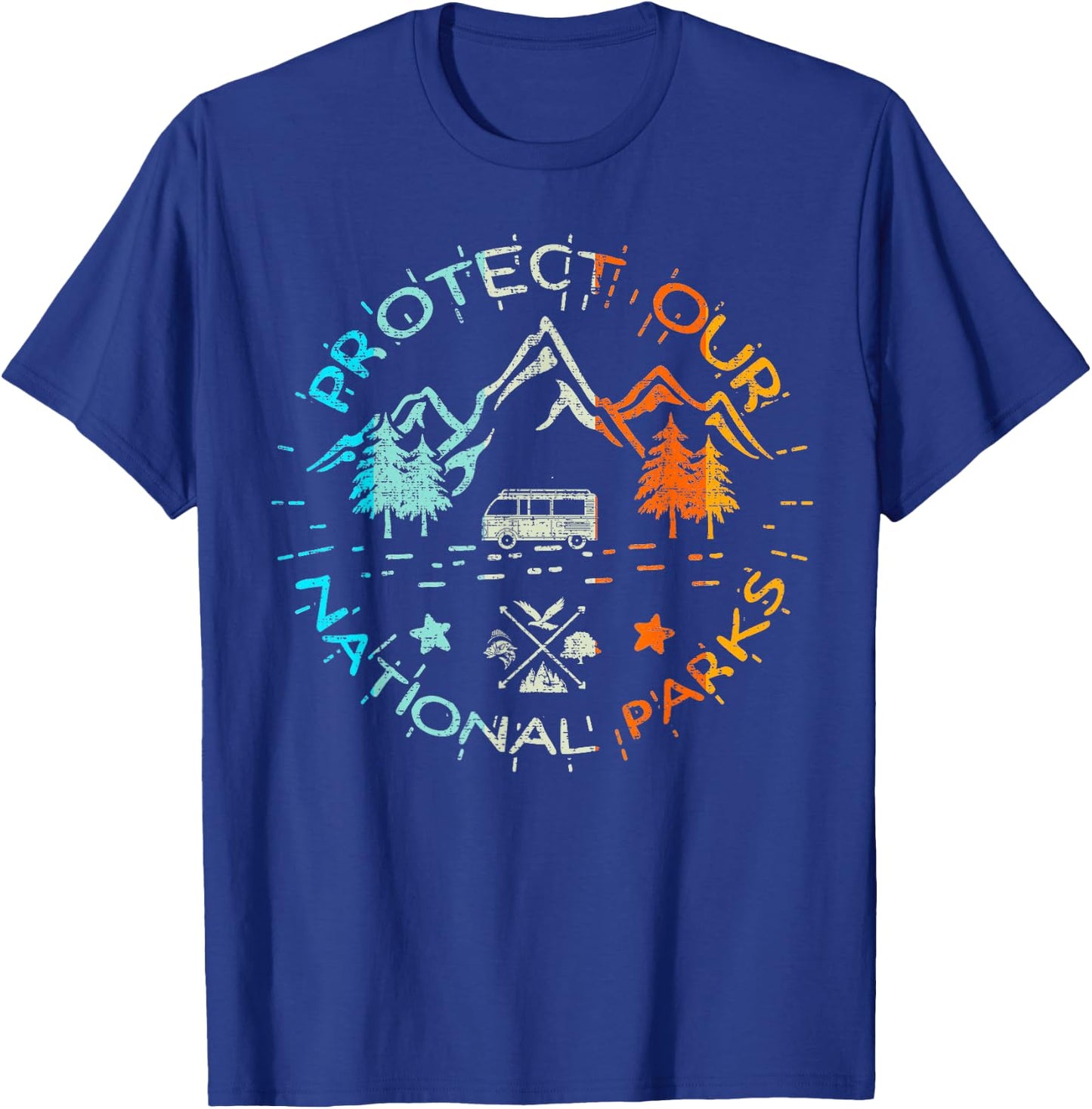 Protect Our US 59 National Parks Preserve Camping Hiking T-Shirt - T-Shirt | Royal