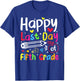 Happy Last Day of Fifth Grade Boy Girl Student Teacher T-Shirt - T-Shirt | Royal