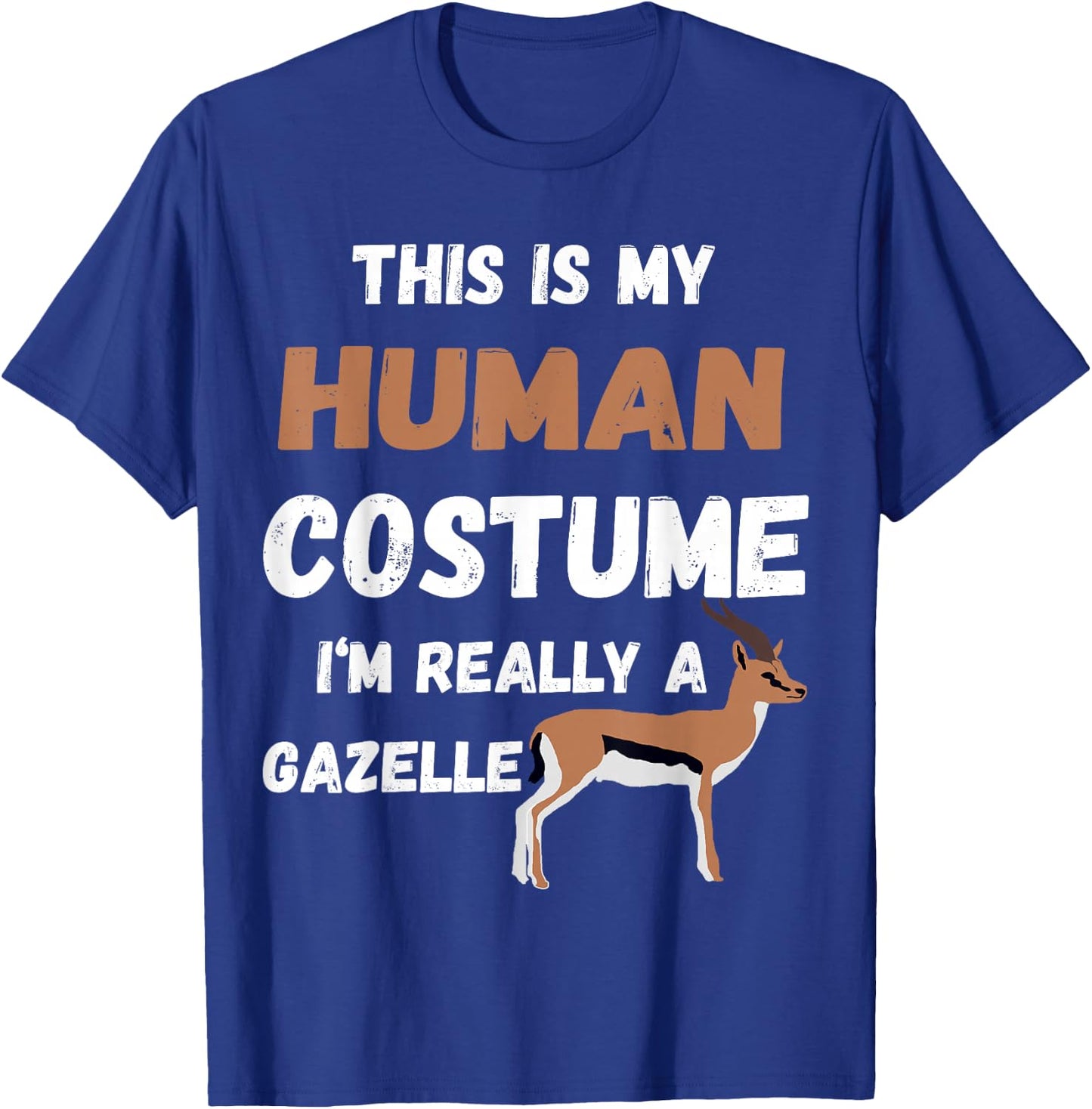 Gazelle Lover Safari Antelope Animal Funny Gazelle Costume T-Shirt - T-Shirt | Royal
