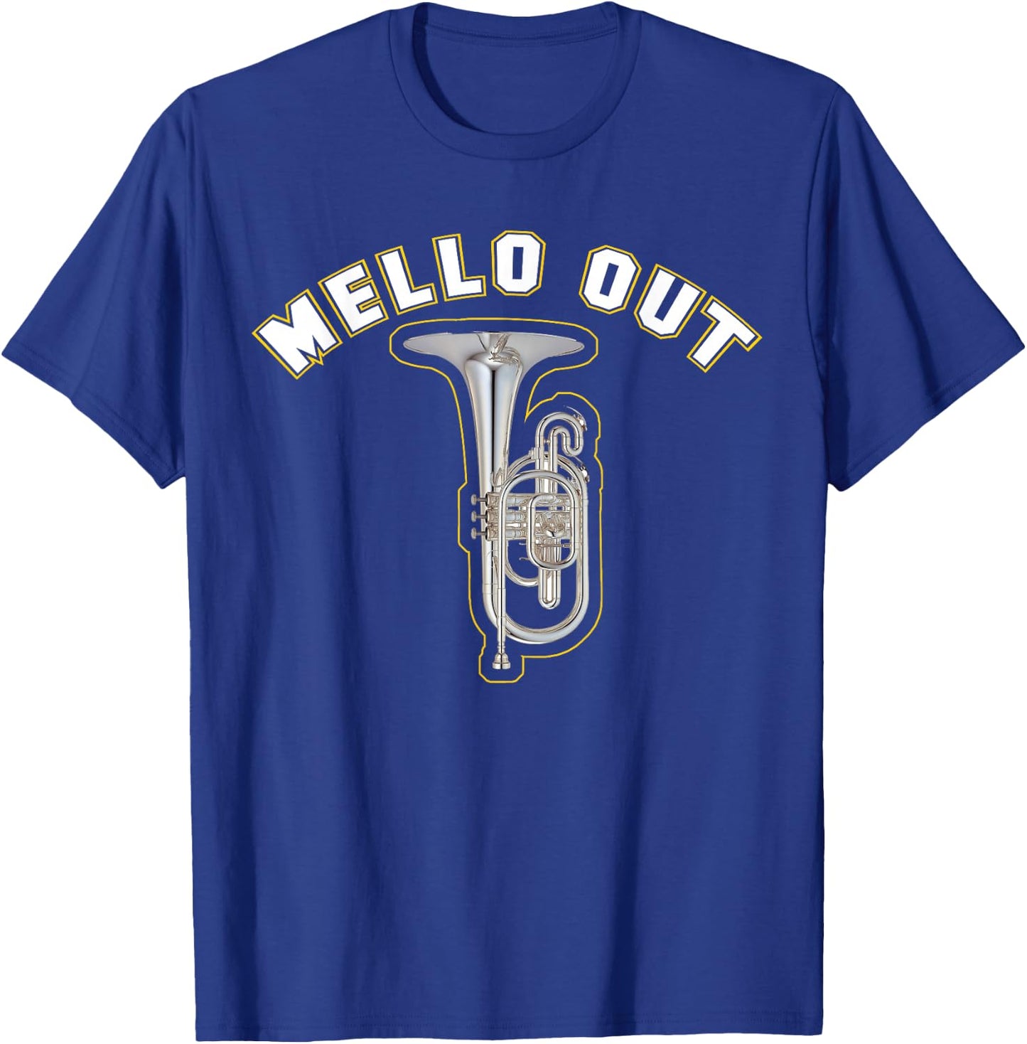 MELLO OUT Mellophone Marching Band T-Shirt - T-Shirt | Royal