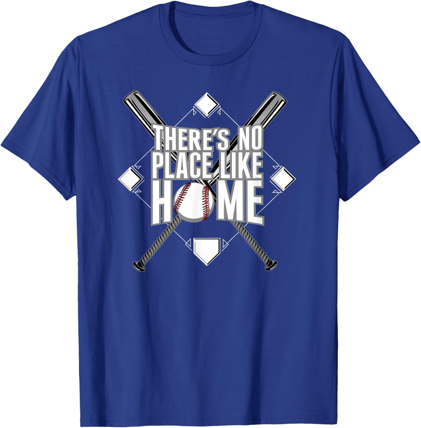 There's No Place Like Home Baseball MOM DAD YOUTH T-Shirt - T-Shirt | Royal