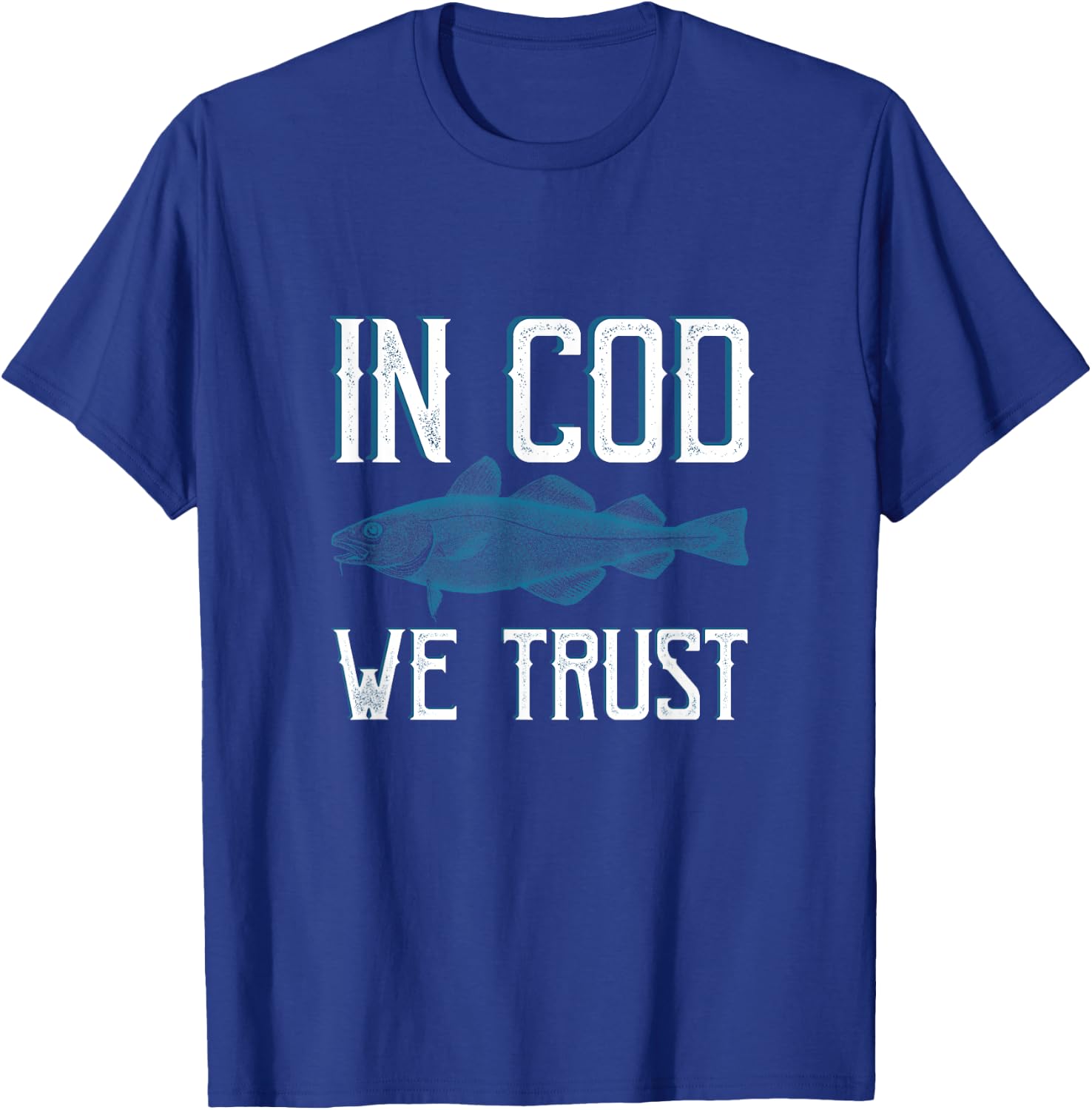 In COD We Trust Funny Fishing Men Portuguese Pride T-Shirt - T-Shirt | Royal
