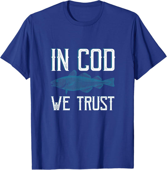 In COD We Trust Funny Fishing Men Portuguese Pride T-Shirt - T-Shirt | Royal