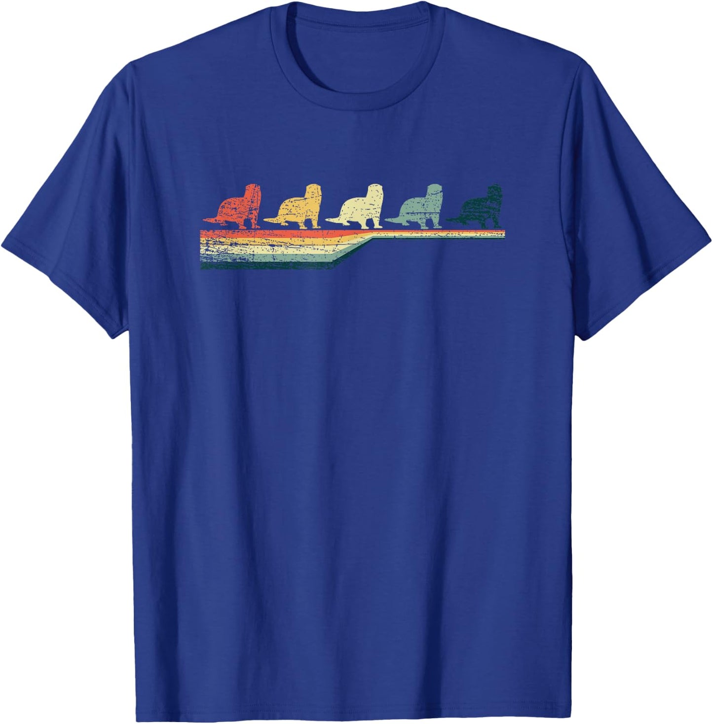 Vintage Retro Otter T-Shirt - T-Shirt | Royal