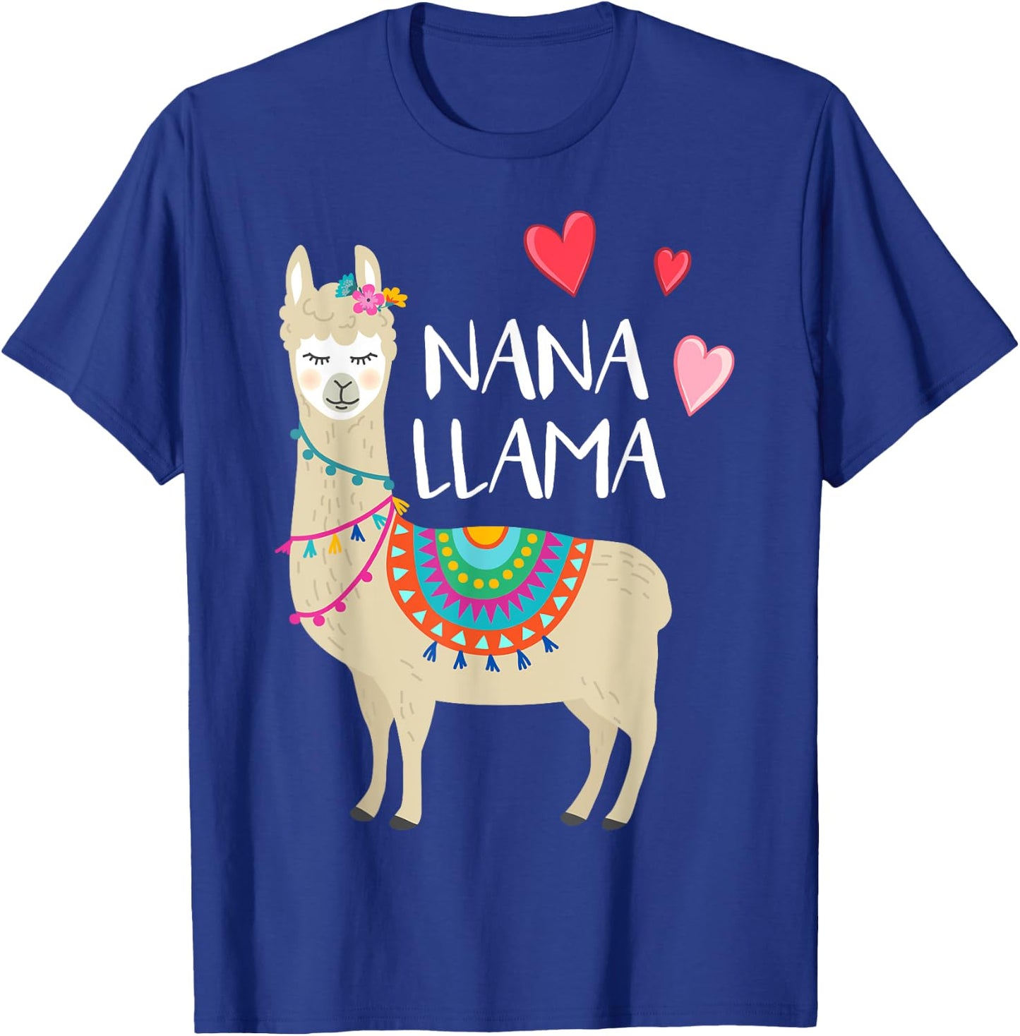 Nana Llama Cute Love Llamas & Alpacas Gift T-Shirt - T-Shirt | Royal