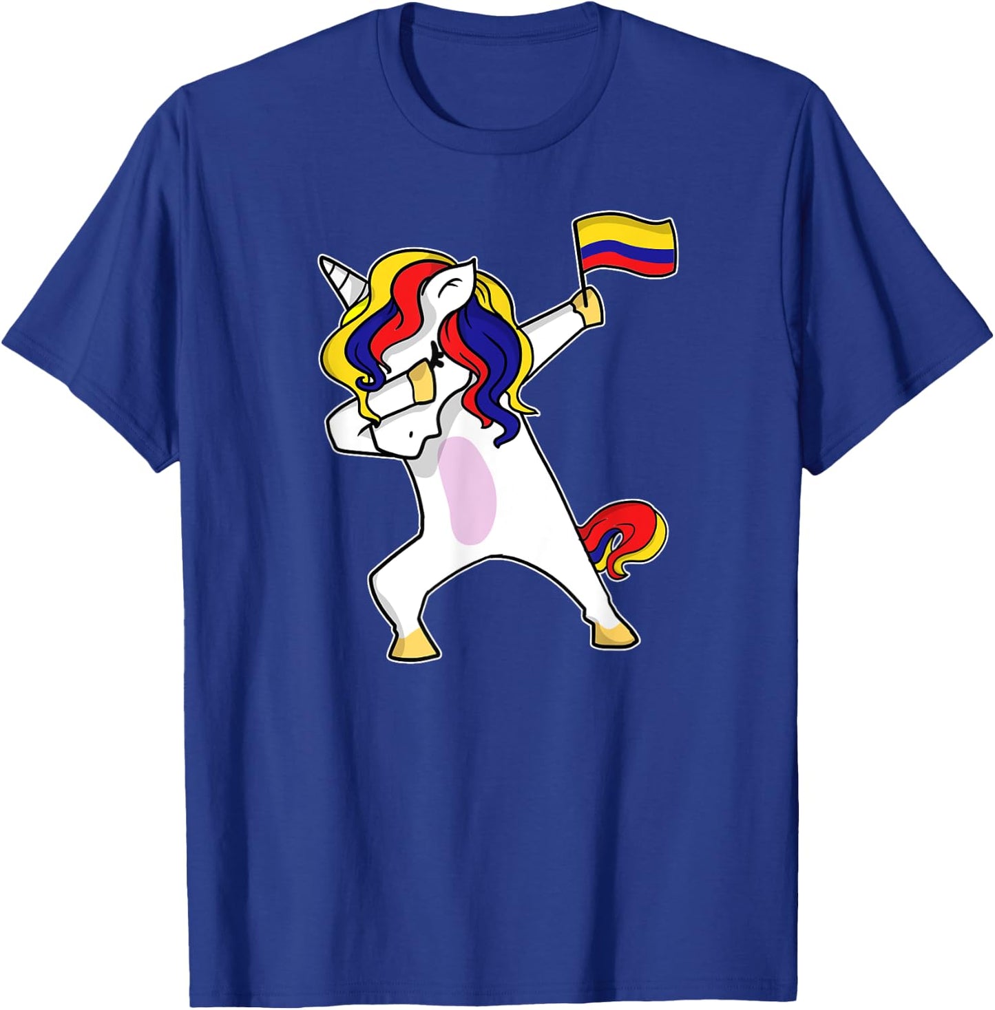 Soccer Unicorn Colombia Jersey Design Colombian Football T-Shirt - T-Shirt | Royal