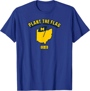 Plant The Flag 2024 - Michigan Football T-Shirt - T-Shirt | Royal