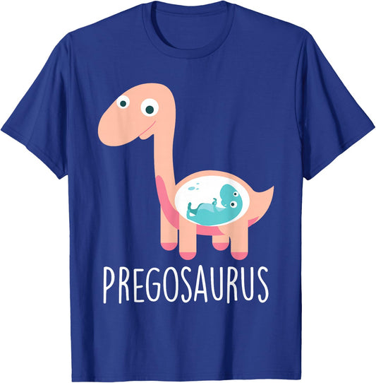 Pregosaurus - Pregnant Dinosaur - Pregnancy Announcemant T-Shirt - T-Shirt | Royal