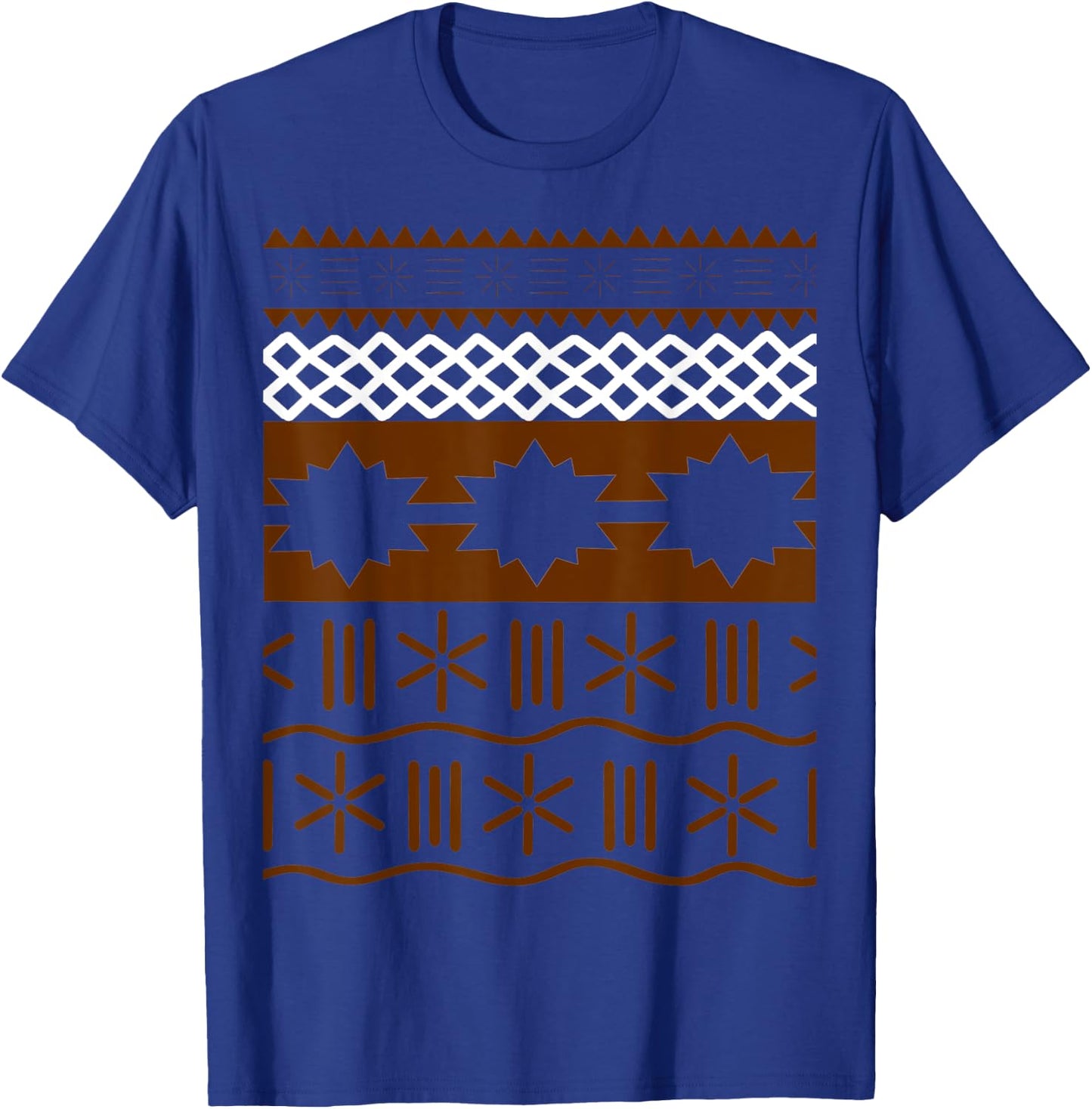 Hawaiian/Polynesian Patterned T-Shirt - T-Shirt | Royal